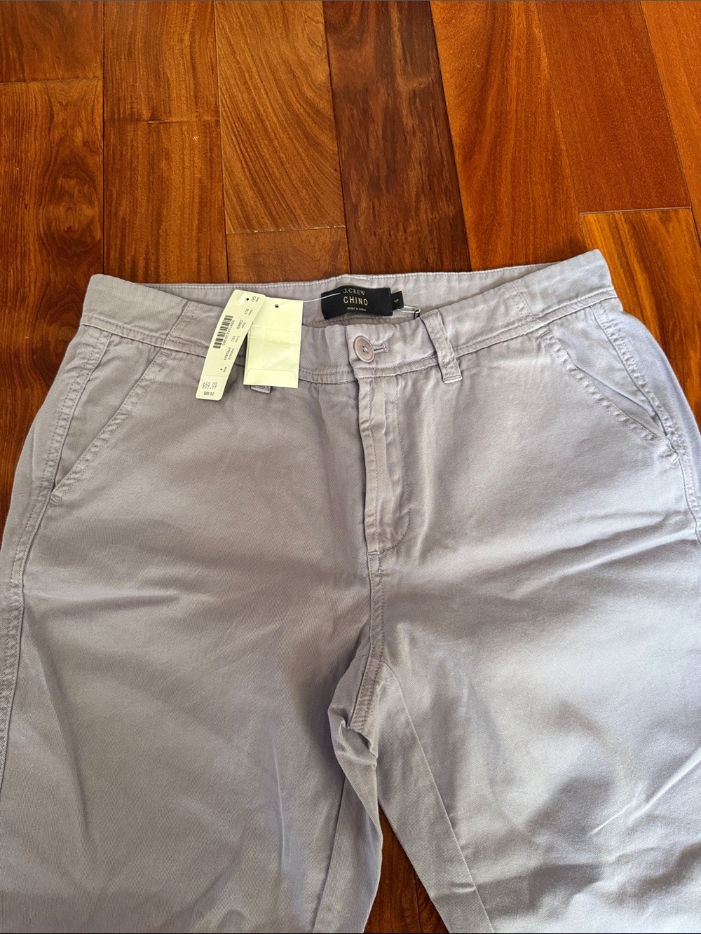 J. Crew Women's Ankle Crop Chino Pants in Light Gray